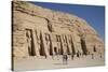 Tourist Enjoying the Site, Hathor Temple of Queen Nefertari, Abu Simbel-Richard Maschmeyer-Stretched Canvas