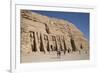 Tourist Enjoying the Site, Hathor Temple of Queen Nefertari, Abu Simbel-Richard Maschmeyer-Framed Photographic Print