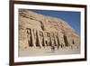 Tourist Enjoying the Site, Hathor Temple of Queen Nefertari, Abu Simbel-Richard Maschmeyer-Framed Photographic Print