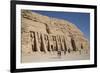 Tourist Enjoying the Site, Hathor Temple of Queen Nefertari, Abu Simbel-Richard Maschmeyer-Framed Photographic Print