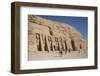 Tourist Enjoying the Site, Hathor Temple of Queen Nefertari, Abu Simbel-Richard Maschmeyer-Framed Photographic Print