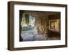 Tourist Exploring the Tunnels at the Greek Ruins-Matthew Williams-Ellis-Framed Photographic Print