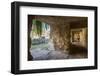 Tourist Exploring the Tunnels at the Greek Ruins-Matthew Williams-Ellis-Framed Photographic Print