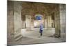 Tourist Exploring the Underground Halls at Diocletian's Palace-Matthew Williams-Ellis-Mounted Photographic Print
