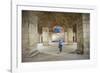 Tourist Exploring the Underground Halls at Diocletian's Palace-Matthew Williams-Ellis-Framed Photographic Print