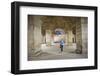 Tourist Exploring the Underground Halls at Diocletian's Palace-Matthew Williams-Ellis-Framed Photographic Print