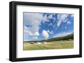 Tourist ger camp, Burentogtokh district, Hovsgol province, Mongolia, Central Asia, Asia-Francesco Vaninetti-Framed Photographic Print