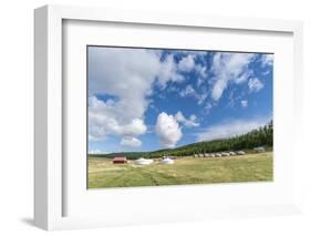 Tourist ger camp, Burentogtokh district, Hovsgol province, Mongolia, Central Asia, Asia-Francesco Vaninetti-Framed Photographic Print