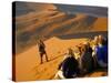 Tourist Group, Dune 45, Namib Naukluft Park, Namibia, Africa-Storm Stanley-Stretched Canvas