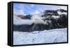 Tourist Hiking on Fox Glacier, Westland Tai Poutini National Park, South Island-Michael Runkel-Framed Stretched Canvas