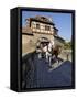 Tourist Horse and Carriage Passing Through the Rodertor, Rothenburg Ob Der Tauber, Germany-Gary Cook-Framed Stretched Canvas