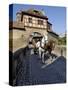 Tourist Horse and Carriage Passing Through the Rodertor, Rothenburg Ob Der Tauber, Germany-Gary Cook-Stretched Canvas