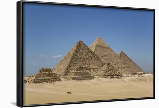 Tourist Horsecart in Foreground, the Giza Pyramids, Giza, Egypt, North Africa, Africa-Richard Maschmeyer-Framed Photographic Print