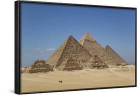 Tourist Horsecart in Foreground, the Giza Pyramids, Giza, Egypt, North Africa, Africa-Richard Maschmeyer-Framed Photographic Print