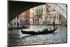 Tourist in a Gondola as They Pass under the Rialto Bridge, Venice, Italy-David Noyes-Mounted Photographic Print