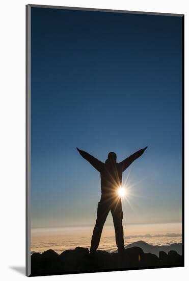 Tourist in Backlight Waiting for Sunset-Michael Runkel-Mounted Photographic Print