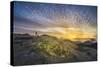 Tourist in Geothermal Landscape at Sunset, Iceland-Arctic-Images-Stretched Canvas