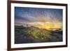 Tourist in Geothermal Landscape at Sunset, Iceland-Arctic-Images-Framed Photographic Print