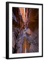 Tourist in Khazali Canyon, Wadi Rum, Jordan, Middle East-Neil Farrin-Framed Photographic Print