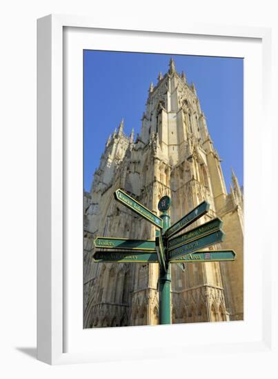 Tourist Information Signpost-Peter Richardson-Framed Photographic Print