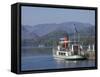 Tourist Lake Steamer Awaits Passengers at Pooley Bridge Pier, Lake District Nat'l Park, England-James Emmerson-Framed Stretched Canvas