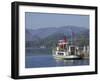 Tourist Lake Steamer Awaits Passengers at Pooley Bridge Pier, Lake District Nat'l Park, England-James Emmerson-Framed Photographic Print