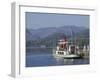 Tourist Lake Steamer Awaits Passengers at Pooley Bridge Pier, Lake District Nat'l Park, England-James Emmerson-Framed Photographic Print