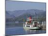 Tourist Lake Steamer Awaits Passengers at Pooley Bridge Pier, Lake District Nat'l Park, England-James Emmerson-Mounted Photographic Print