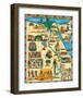 Tourist Map of Egypt-null-Framed Premium Giclee Print