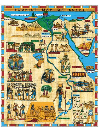 Tourist Map Of Egypt Tourist Map Of Egypt' Posters | Allposters.com