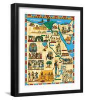 Tourist Map of Egypt-null-Framed Art Print