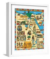 Tourist Map of Egypt-null-Framed Art Print