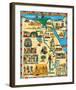 Tourist Map of Egypt-null-Framed Art Print