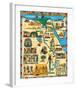 Tourist Map of Egypt-null-Framed Art Print