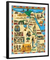 Tourist Map of Egypt-null-Framed Art Print