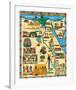 Tourist Map of Egypt-null-Framed Art Print