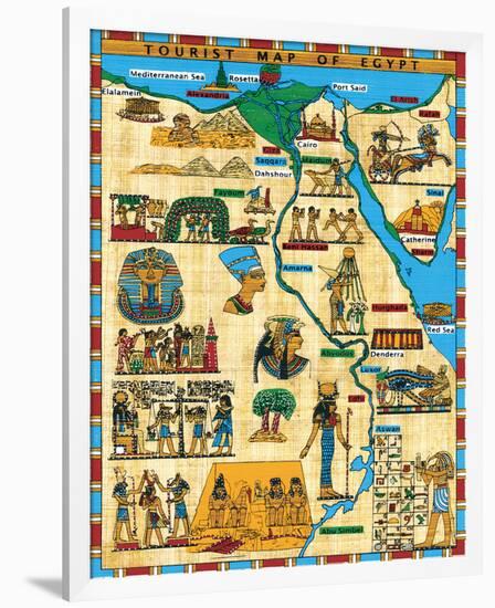 Tourist Map of Egypt-null-Framed Art Print