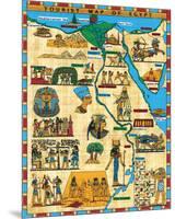 Tourist Map of Egypt-null-Mounted Art Print