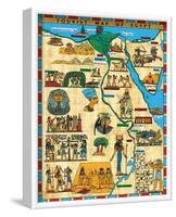 Tourist Map of Egypt-null-Framed Art Print