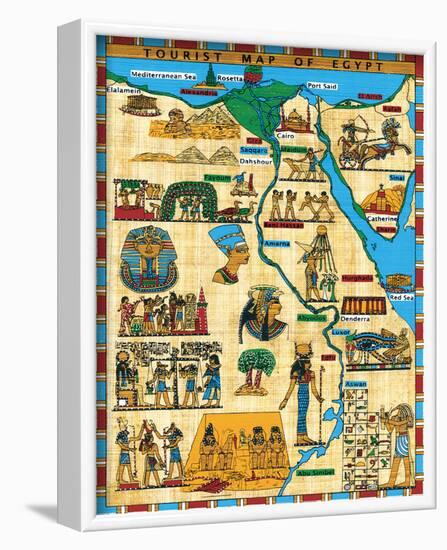 Tourist Map of Egypt-null-Framed Art Print