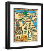 Tourist Map of Egypt-null-Framed Art Print