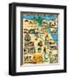 Tourist Map of Egypt-null-Framed Art Print