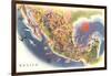 Tourist Map of Mexico-null-Framed Art Print