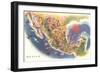 Tourist Map of Mexico-null-Framed Premium Giclee Print