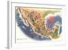 Tourist Map of Mexico-null-Framed Art Print
