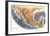 Tourist Map of Mexico-null-Framed Art Print