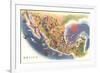 Tourist Map of Mexico-null-Framed Art Print