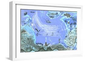 Tourist Map of Puerto Vallarta, Mexico-null-Framed Art Print