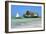 Tourist on a Traditional Dhow Boat, the Rock Restaurant, Bwejuu Beach, Zanzibar, Tanzania-Peter Richardson-Framed Photographic Print