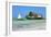 Tourist on a Traditional Dhow Boat, the Rock Restaurant, Bwejuu Beach, Zanzibar, Tanzania-Peter Richardson-Framed Photographic Print